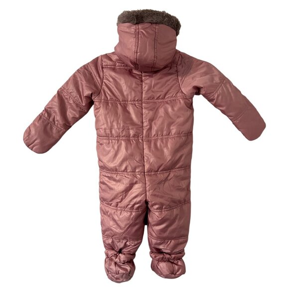 First Impressions Baby Snowsuit Pink Hooded One-Piece 18 Months Bodywarmer - Picture 15 of 16